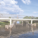 Impressie fietsbrug N208 Impressie fietsbrug N208